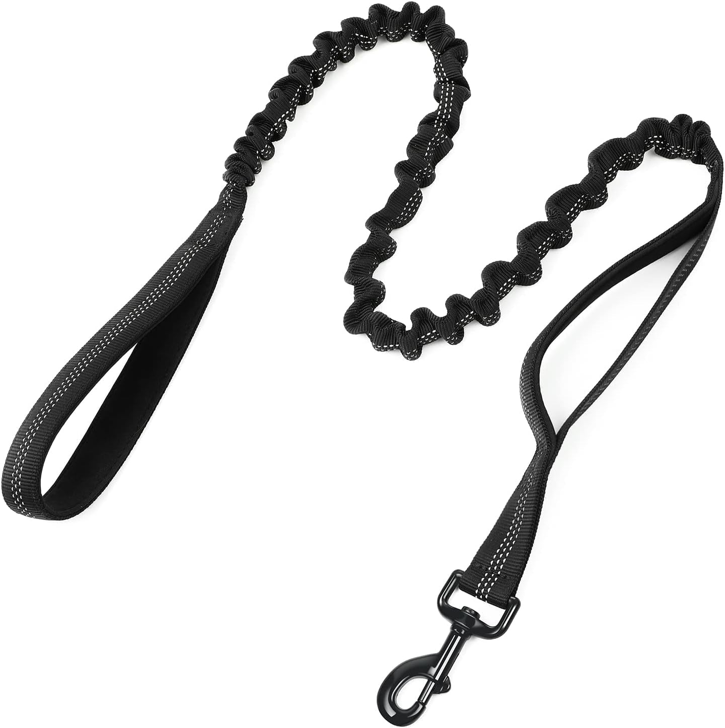 rabbitgoo-tactical-dog-leash-heavy-duty-training-bungee-lead-military-leash-with-2-padded-control-handles-for-medium-large-dogs-no-pull-for-shock-absorption-reflective-black-5-2ft