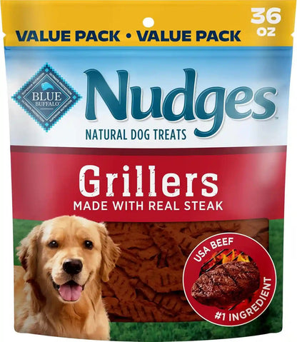 Blue Buffalo Nudges Chicken Grillers Natural Dog Treats, Tender & Meaty Dog Snacks, Easy-To-Tear for Training, Made in the USA with Real Chicken, No Artificial Preservatives, 16 Oz.12