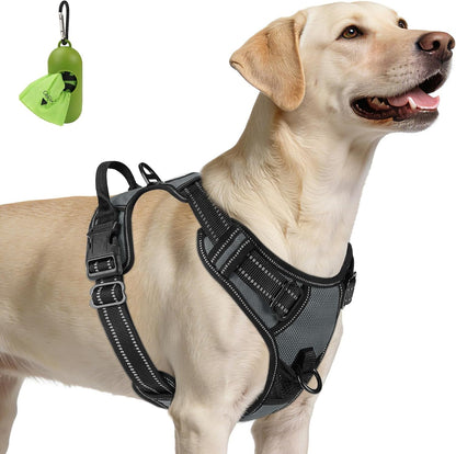 Joytale No Pull Dog Harness Medium Sized Dog, Front Clip, Black | Grab Handle for Instant Control, Padded & Adjustable Vest, Sturdy Metal D-Rings, for Safe Training & Daily Walking31