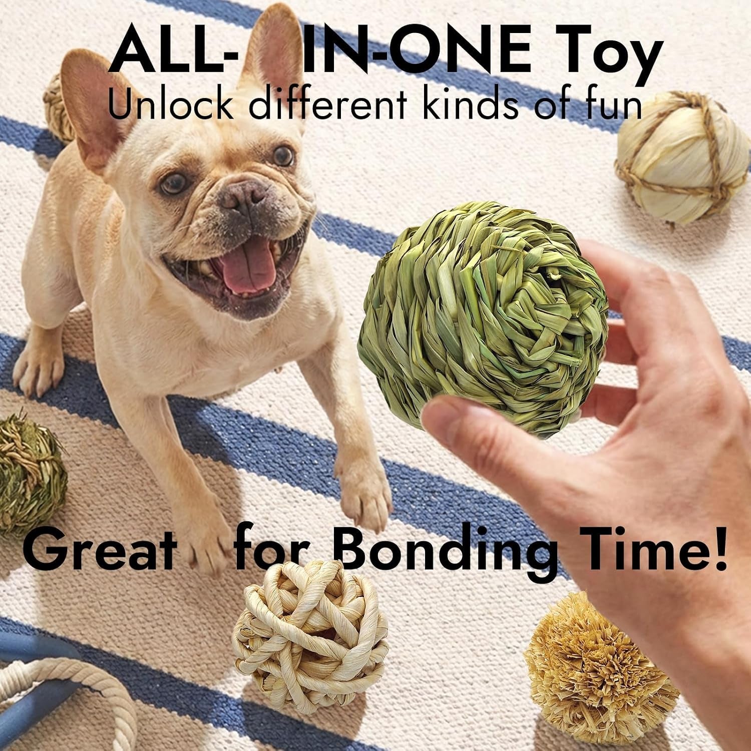 dog-chew-toys-3pcs-woven-grass-chew-ball-for-dogs-dental-teething-interactive-fetch-toys-outdoor-digestible-chew-ball-for-boredom-relief-seaweed-timothy-hay-cornsilk-cornleaf