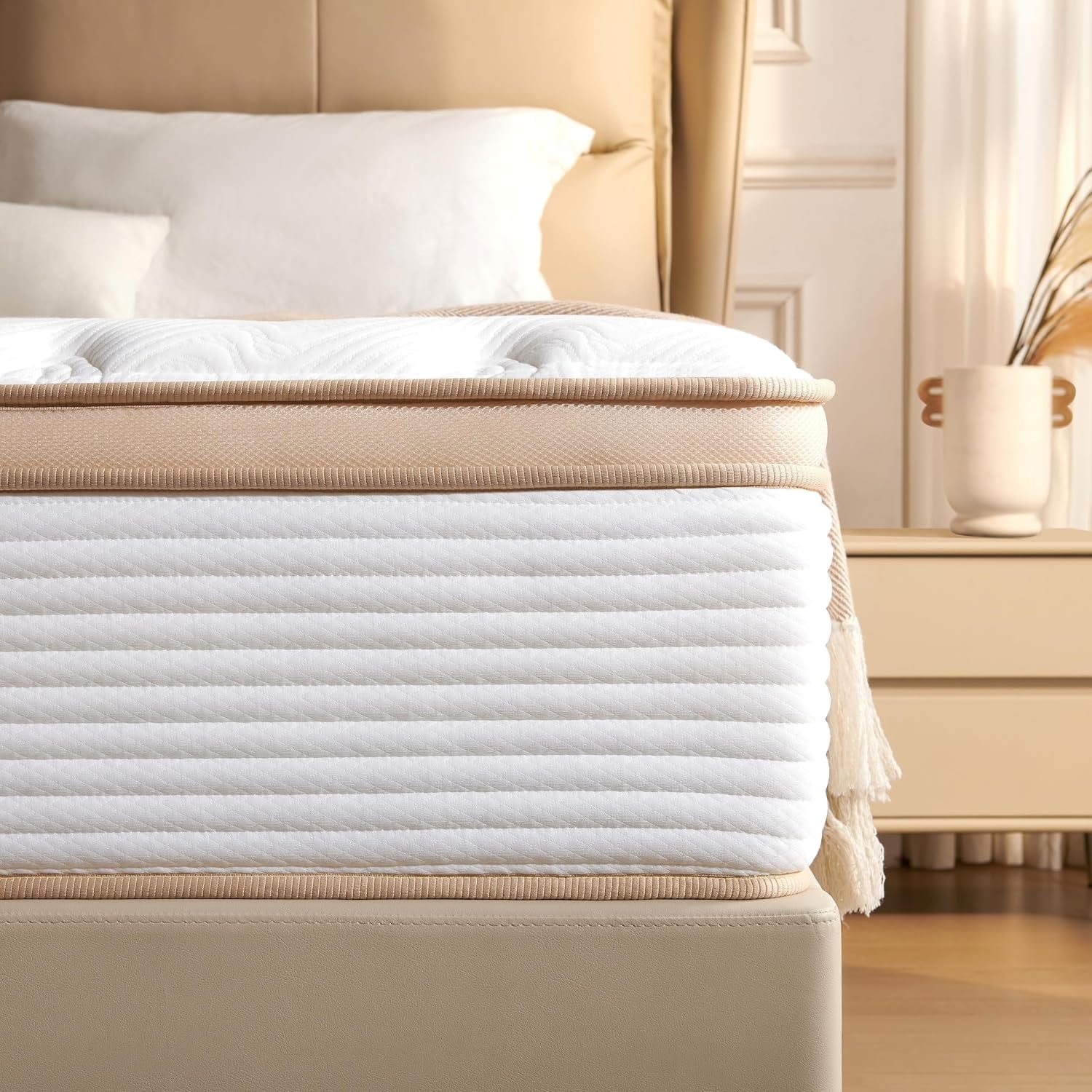 full-size-mattress-10-inch-hybrid-with-memory-foam-individual-pocketed-springs-bed-in-a-box-medium-firm-support-coils-breathable-pressure-relief-certipur-us-fiberglass-free-75x54x10