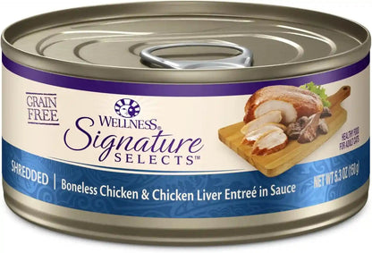 Wellness CORE Signature Selects Flaked Adult Canned Wet Cat Food, Natural, Protein Rich, Grain Free, Skipjack Tuna and Wild Salmon Entrée Recipe, 2.8 Oz, Pack of 12 Cans37