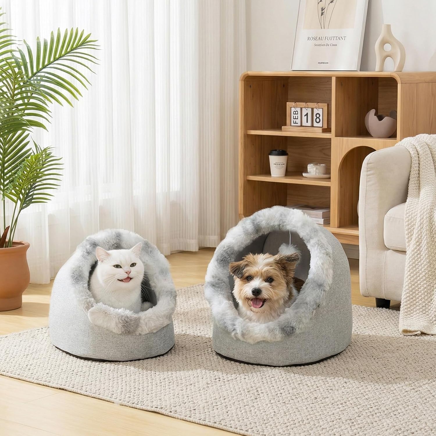 avont-cat-bed-cave-for-indoor-cats-semi-enclosed-with-washable-cushion-anti-slip-bottom-warm-plush-for-kittens-small-dogs-under-10-lbs-m