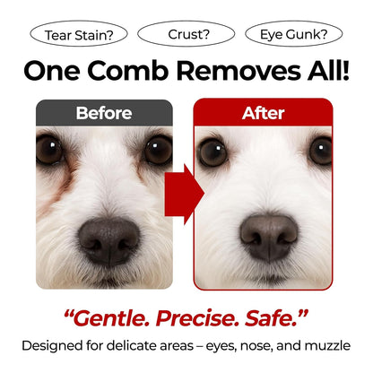 JAYU PET Facial Grooming Comb | Dog Eye Combs, Stress-Free Eye Gunk Remover for Dogs & Cats, Pet Facial Brush, Cat Grooming Kit3