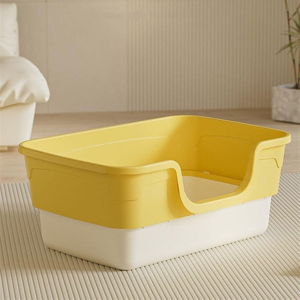 Pet Supplies, Open Top Cat Litter Box with Removable Design, Thickened anti Splash & Easy Clean(Gray)5