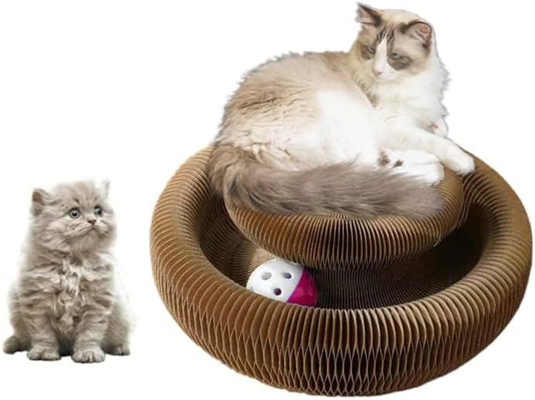 enkman-kitty-kurlz-magic-organ-cat-scratcher-board-cat-ball-adventure-the-ultimate-interactive-mental-physical-exercise-for-indoor-cats-toy