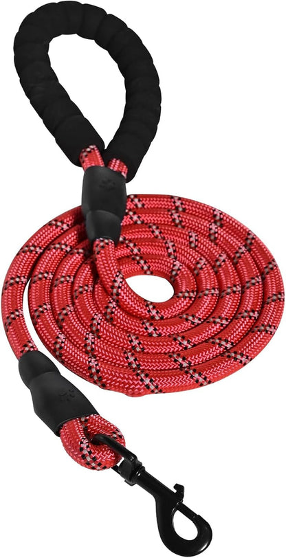 Amazon Basics round Dog Leash, Heavy Duty, Durable Rope for Small, Medium, and Large Dogs, Lightweight Design for Walking, Training, and Outdoor Activities, Blue, 6 Ft7