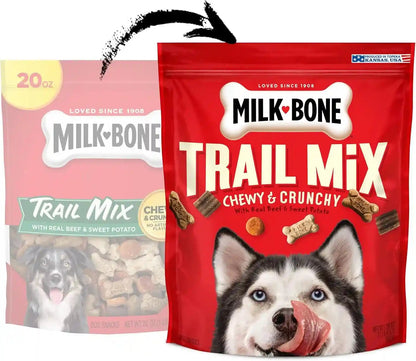 Milk-Bone Trail Mix Dog Treats, Real Beef & Sweet Potato Flavor, 20 Ounces | Made with Real Beef & Sweet Potato, Bite Sized Dog Treats in a Mix of Fun Shapes and Textures2