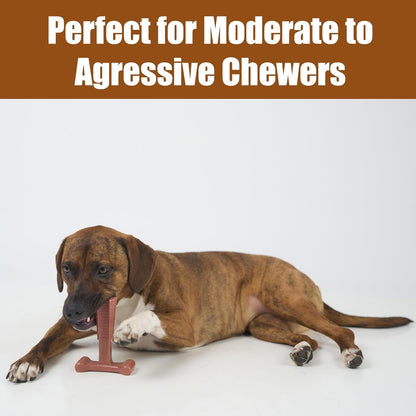 SPOT Bam-Bones plus T Bone – Bamboo Fiber & Nylon Dog Chew Toy for Moderate to Aggressive Chewers, Durable Long Lasting & Non-Splintering, Beef Flavor Toy for Adult Dogs & Puppies under 60 Lbs, 6 In6