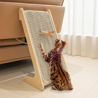 PETKARAY Couch Corner Cat Scratcher, 28.5" Sisal Scratching Post for Cats | Corner Wall Scratch Pad for Furniture Protection, Large Vertical Cat Scratching Post with Plush Base10