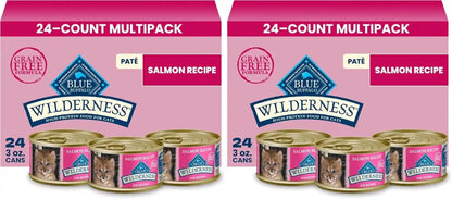 Blue Buffalo Wilderness Kitten Grain-Free Chicken Paté & Salmon Paté Wet Cat Food with DHA, High-Protein & Made with Natural Ingredients, Supports Healthy Growth & Development, 3-Oz. Each (6 Count)14
