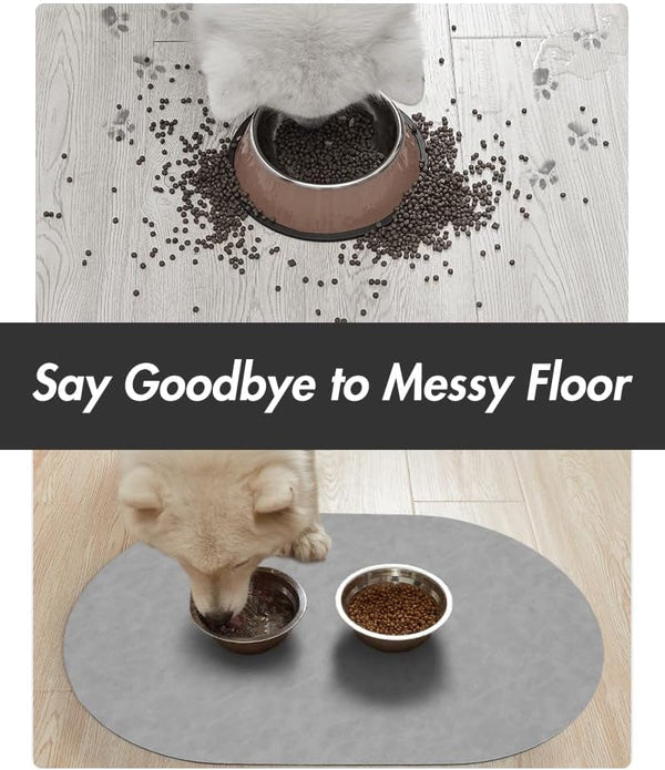 Absorbent Dog Food Mat-Cat Dog Mat for Food and Water Bowl, Quick Dry Pet Food Mat, No Stains Dog Feeding Mat, Dog Accessories Pet Supplies Mat-Dog Water Bowl Mat for Messy Drinkers4
