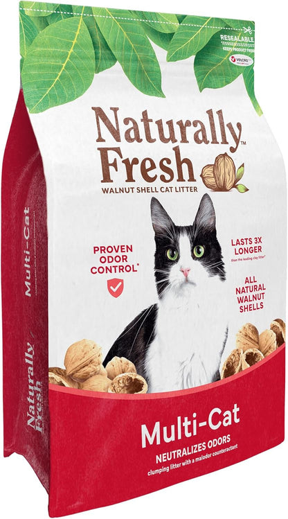 Naturally Fresh Cat Litter Made from Walnut Shells, Unscented, Multi-Cat, Upcycled, Low Dust, Sustainable, 30 Lbs7