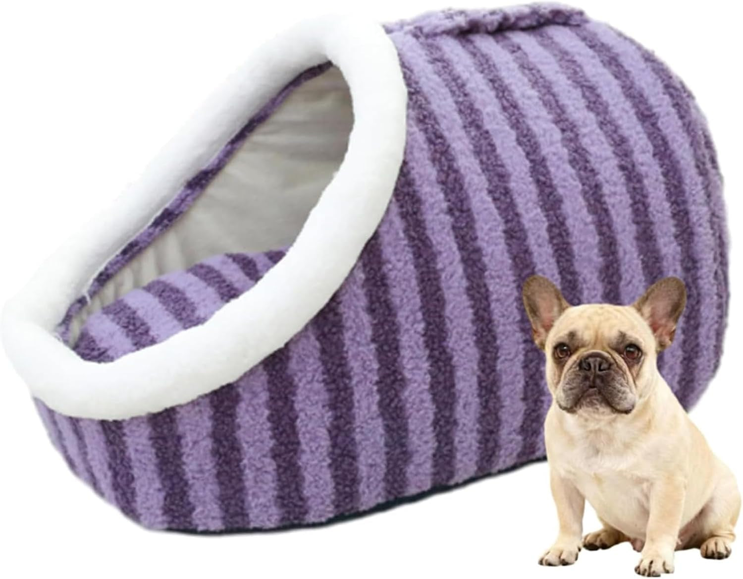 warm-nest-dog-bed-soft-cozy-pet-cave-with-removable-cushion-non-slip-washable-soft-slipper-cave-for-small-and-medium-pets-blue-large