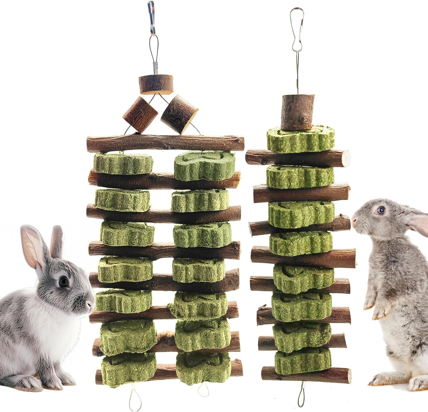 wdefun-natural-apple-wood-clover-cake-teeth-grinding-toy-string-rabbit-snack-chewing-toy-safe-and-durable-pet-teeth-grinding-rod-caring-for-dental-health