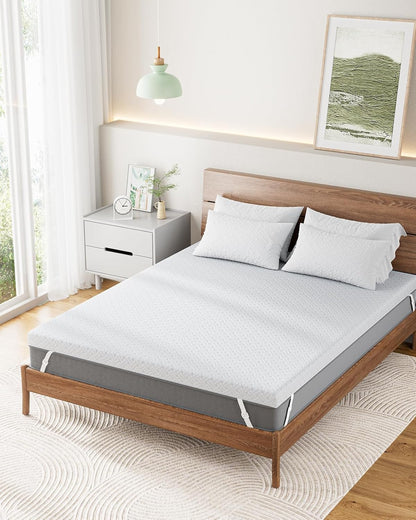 Twin XL Mattress Topper - 3 Inch Cooling Memory Foam Mattress Pad Made with Certipur-Us® Certified Foam, Bed Topper with Bamboo Cover,Removable & Washable & Non-Slip6