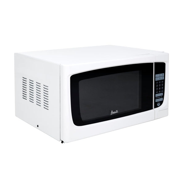 MO1450TW Microwave Oven 1000-Watts Compact with 9 Pre-Set Cooking Settings, Speed Defrost, Electronic Control Panel and Glass Turntable, 1.4 Cu.Ft., White1