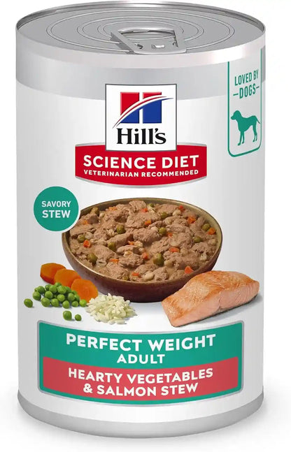 Hill'S Science Diet Adult Perfect Weight Wet Dog Food | #1 Veterinarian Recommended, Vegetable & Chicken Stew, 12.5 Oz. Cans, 12-Pack15