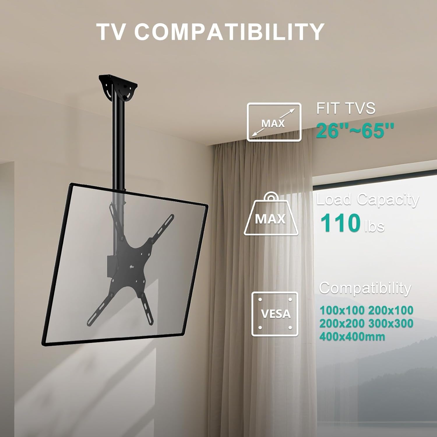 ceiling-tv-mount-for-most-26-65-inch-lcd-led-4k-tvs-up-to-110-lbs-hanging-pole-ceiling-mount-tv-bracket-for-home-gym-patio-gazebo-full-motion-with-tilt-swivel-max-vesa-400x400mm-cm2665