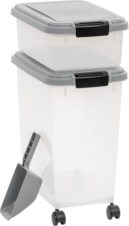 Amazon Basics Airtight Pet Food Storage Container with Scoop, BPA Free, Removable Wheels, 69 QT, Gray14