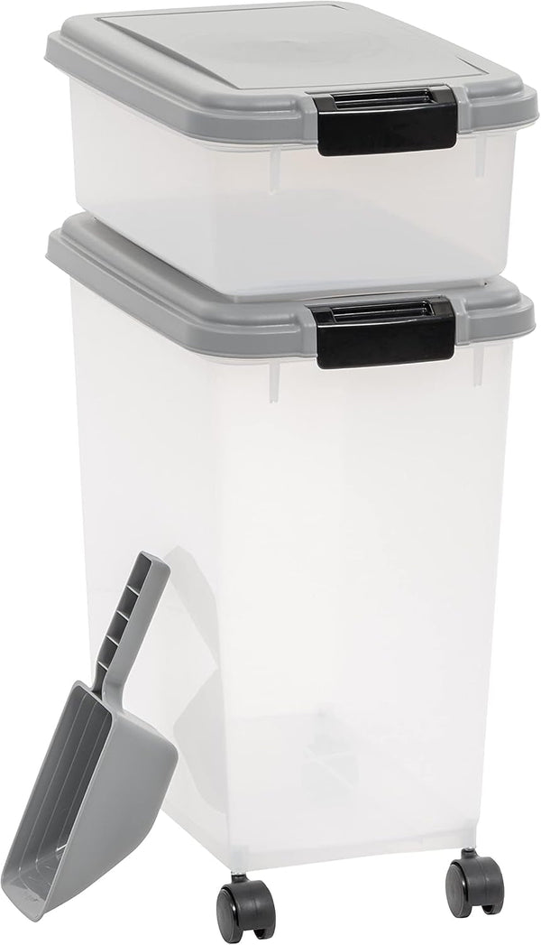 Amazon Basics Airtight Pet Food Storage Container with Scoop, BPA Free, Removable Wheels, 69 QT, Gray14
