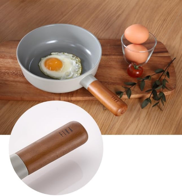 FIKA Nonstick 10-Inch Stir Fry Wok with Wood Handle, Healthy Cooking Induction Compatible Cookware for All Stovetops, Kitchen Essential Nonstick Ceramic Coating Skillet, Made in Korea ( 26Cm Wok )7