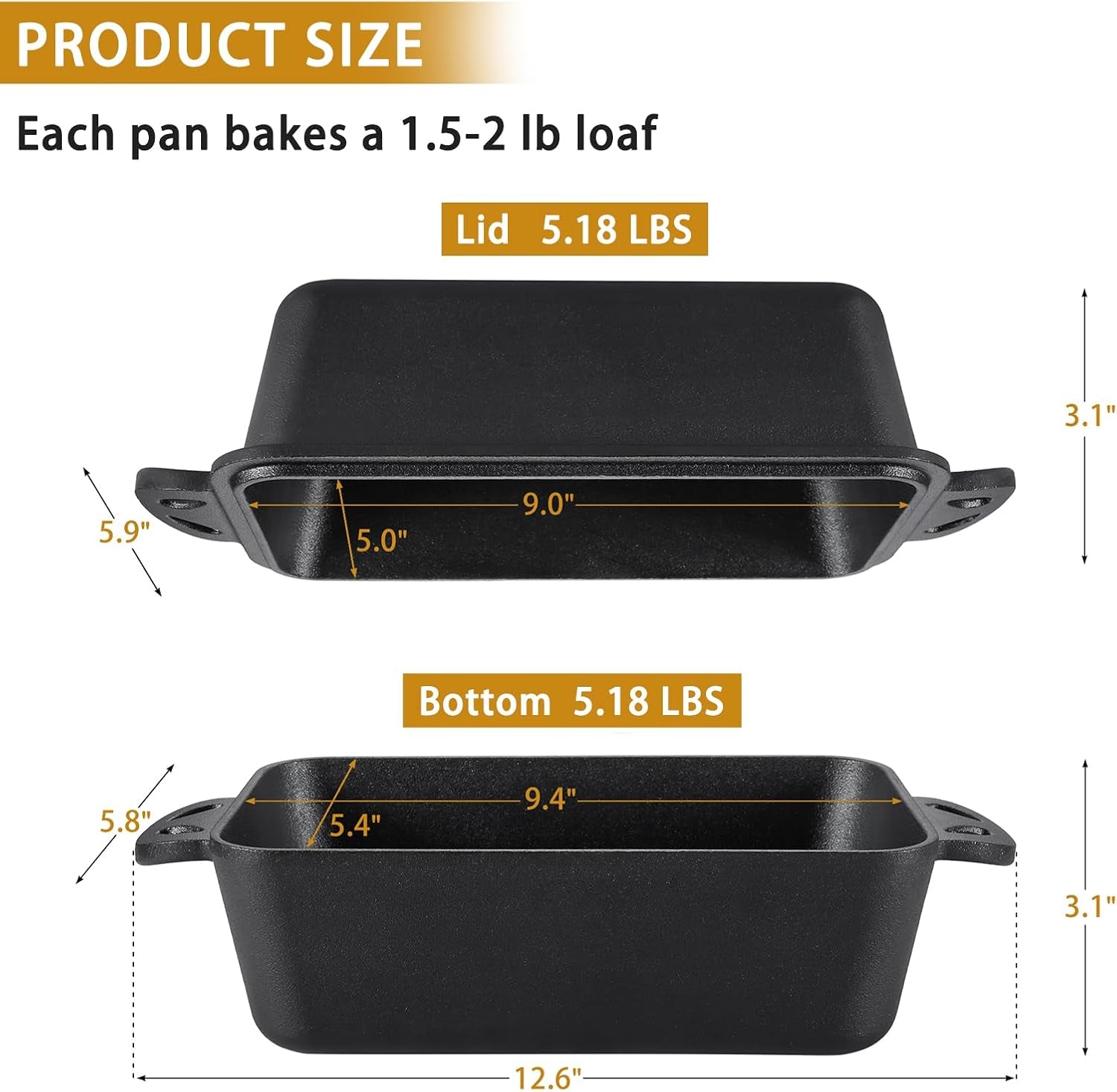 cast-iron-loaf-pan-with-lid-9x5-inch-bread-baking-pans-for-homemade-bread-2-piece-set