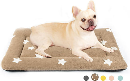 Mora Pets Cat Bed for Indoor Cats Washable Dog Crate Pad Cute Star Dog Bed Mat for Small Dogs Pet Kennel Pad for Cage Soft Flat Puppy Kitten Cushion Sleeping Anti-Slip Grey 22 X 1320