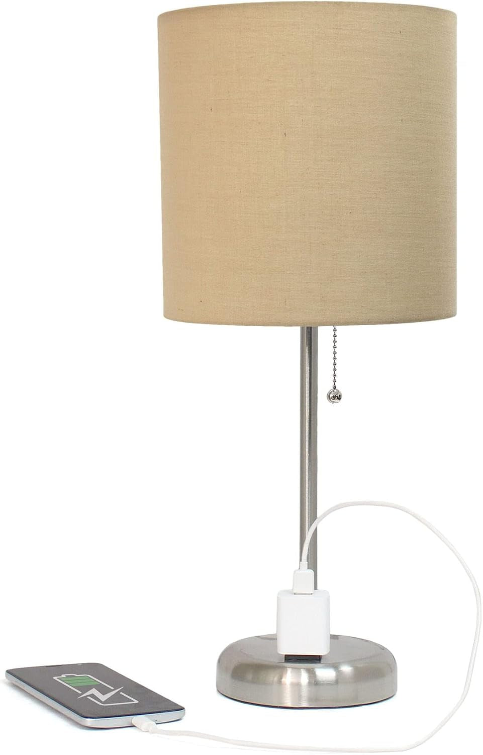 oslo-19-5-contemporary-bedside-power-outlet-base-standard-metal-table-desk-lamp-in-brushed-steel-with-tan-drum-fabric-shade