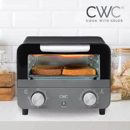 Mini Toaster Oven: 600W Power, Precision Timer, Auto Shutoff, and Culinary Delights up to 450 Degrees, Grey6