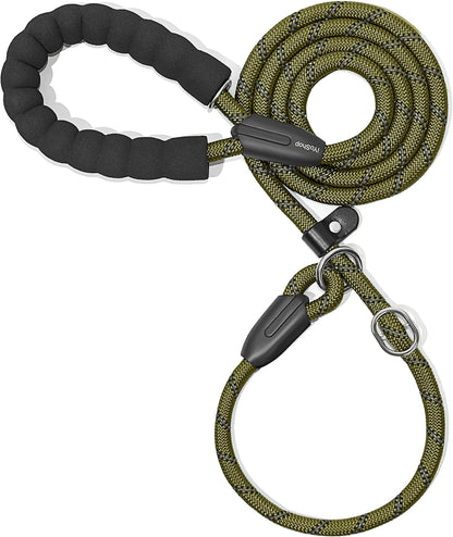 Iyoshop Durable Slip Lead Dog Leash with Padded Handle and Highly Reflective Threads, No Pull Dog Training Leash, (1/2" X 6 FT, Black)8