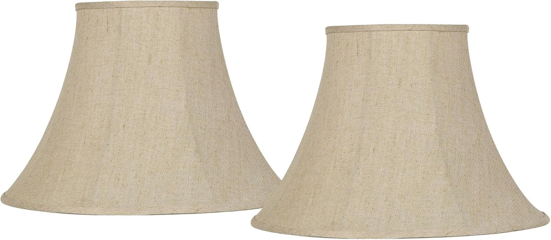 extra-large-beige-linen-set-of-2-bell-lamp-shades-9x19x12-5-spider-9-top-x-19-bottom-x-12-5-high-x-13-5-slant-replacement-for-table-floor-lamps-shade-pre-assembled-harp-finial