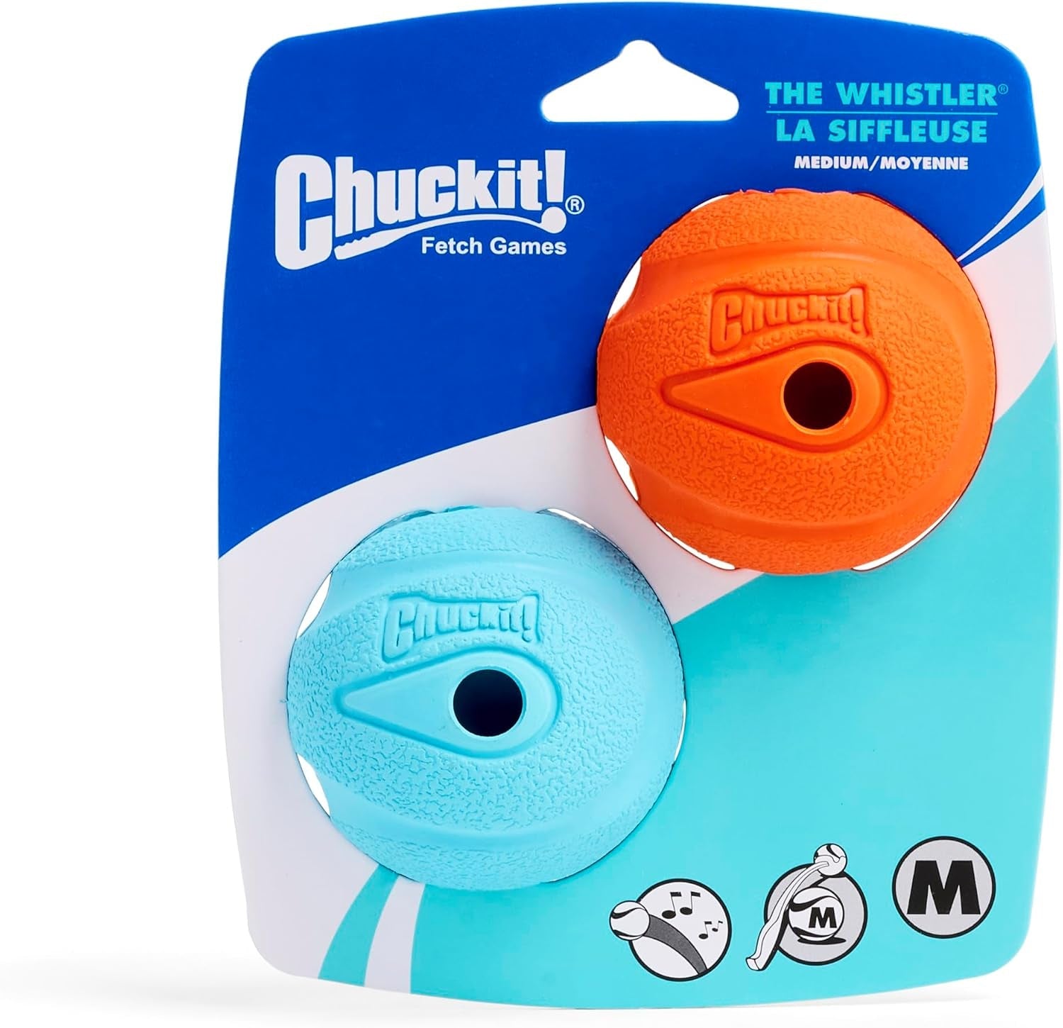 chuckit-the-whistler-ball-dog-toy-medium-2-5-inch-diameter-for-dogs-20-60-lbs-pack-of-2-multicolor