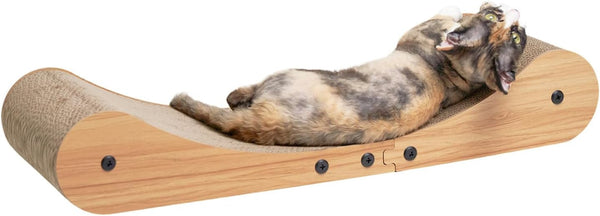 Nekosan Cat Scratcher Cardboard Bed, 27.5" Extra Large Cat Scratch Sofa Bed, Cat Scratcher Lounge Bed for Indoor Cats, 27.5 X 10 Inches Cat Couch Bed - Scratching Board1