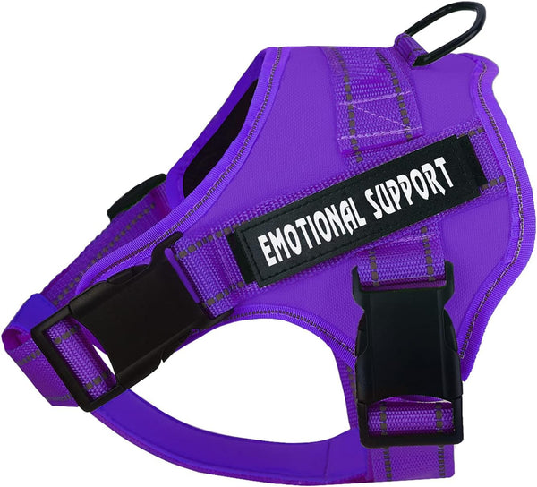 Voopet Service Dog Harness, Emotional Support Pet Vest Harness, Reflective Breathable & Adjustable No Pull ESA Harness for Small Medium Large Dogs (With 4 PCS Removeable Tags),Xx Small (Pack of 1)33