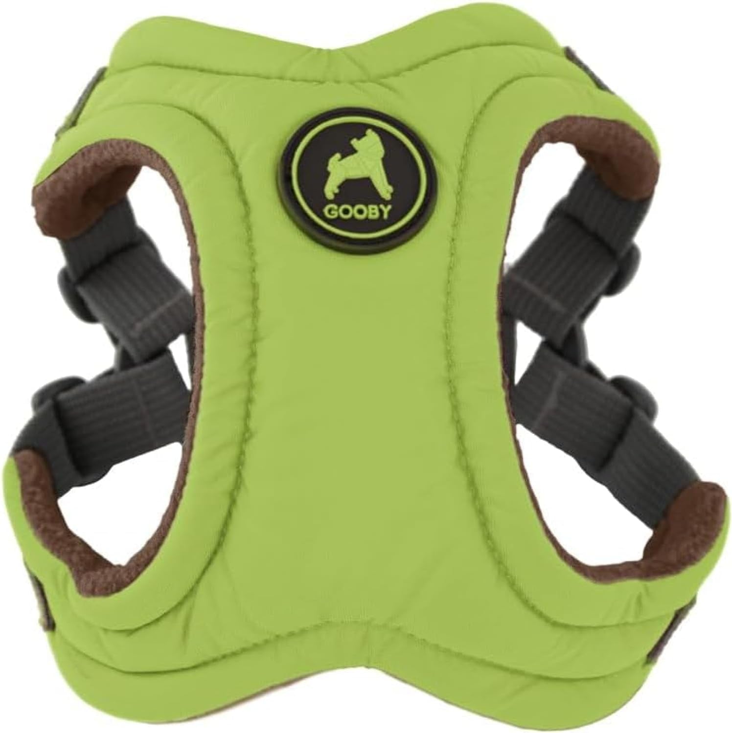 gooby-escape-free-memory-foam-harness-green-large-no-pull-step-in-small-dog-harness-with-four-point-adjustment-perfect-on-the-go-dog-harness-for-medium-dogs-no-pull-and-small-dogs