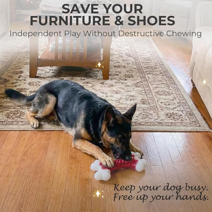 Kseroo Tough Dog Chew Toys for Aggressive Chewers 20-90Lbs, Beef Flavored | Beef Flavored Rock-Hard Nylon Bone, Discourages Destructive Chewing, Teeth Cleaning Textured, for Medium & Large Breeds6
