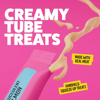 Bonkers Licky Tubes Salmon Flavored Wet Cat Treats, 4 Pieces (Pack of 15)5