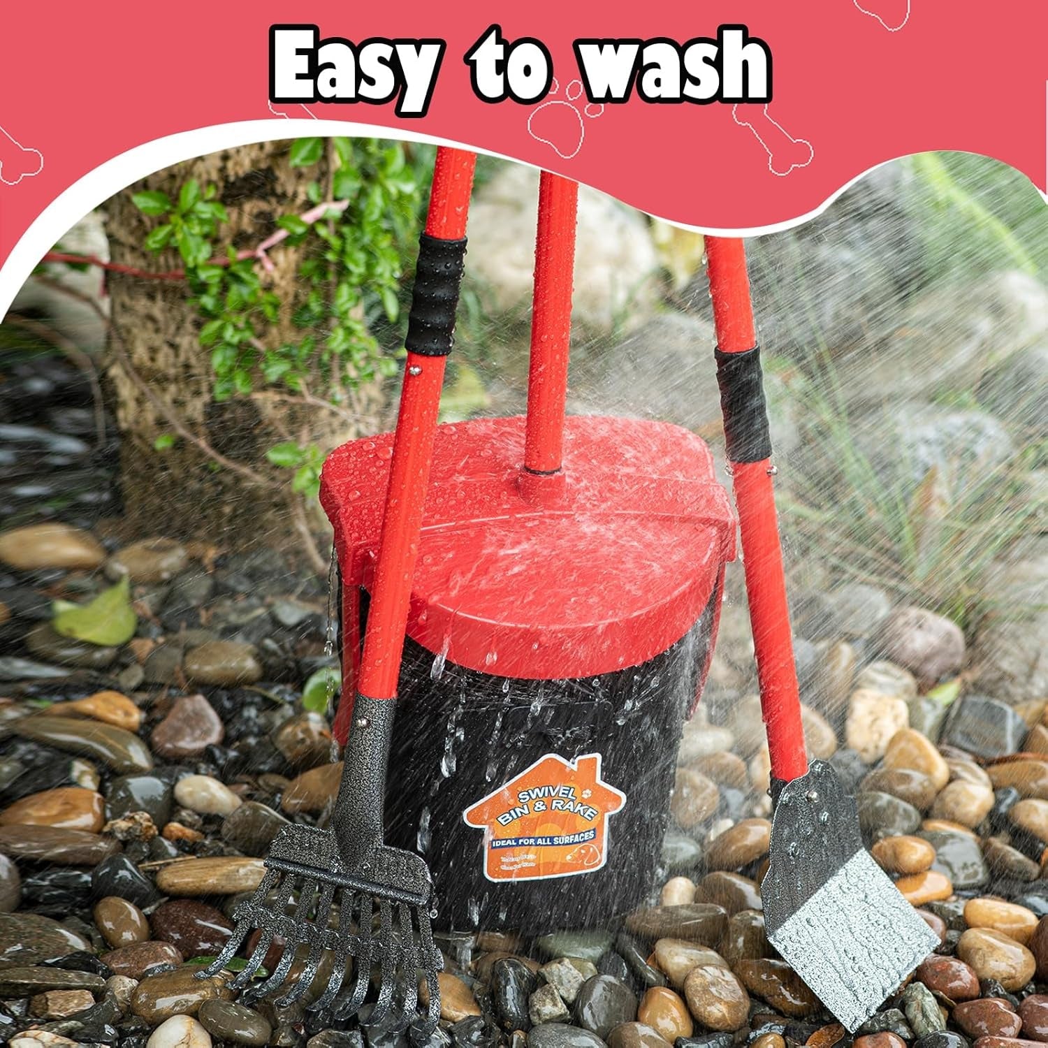 huzsv-dog-pooper-scooper-with-bag-attachment-swivel-bin-heavy-duty-metal-rake-and-spade-set-non-breakable-poop-scoop-for-large-small-dogs-100-waste-bags-for-grass-dirt-gravel