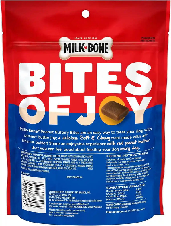 Milk-Bone Soft & Chewy Peanut Buttery Bites, 11.8 Oz. Bag | Soft Dog Treats with Jif Peanut Butter9