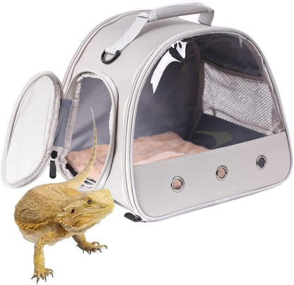 Bearded Dragon Travel Carrier,Lizards Carrier, Small Animal Travel Carrier for Sugar Glider Hedgehog Rat Parrot Bird Guinea Pig, Portable Guinea Pig Travel Bag for 224