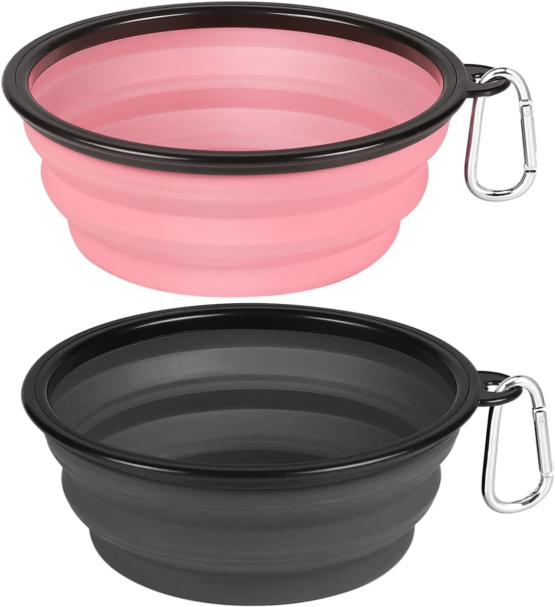 kytely-large-collapsible-dog-bowls-2-pack-34oz-foldable-dog-travel-bowl-portable-pet-water-food-bowl-with-clasp-pet-cat-feeding-cup-dish-for-traveling-walking-hiking-black-blue