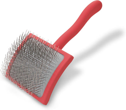Chris Christensen Big G Dog Slicker Brush for Dogs (Goldendoodles, Labradoodles, Poodles), Groom like a Professional, Fluff Detangle Style, Saves Time Energy, Coral, Large1