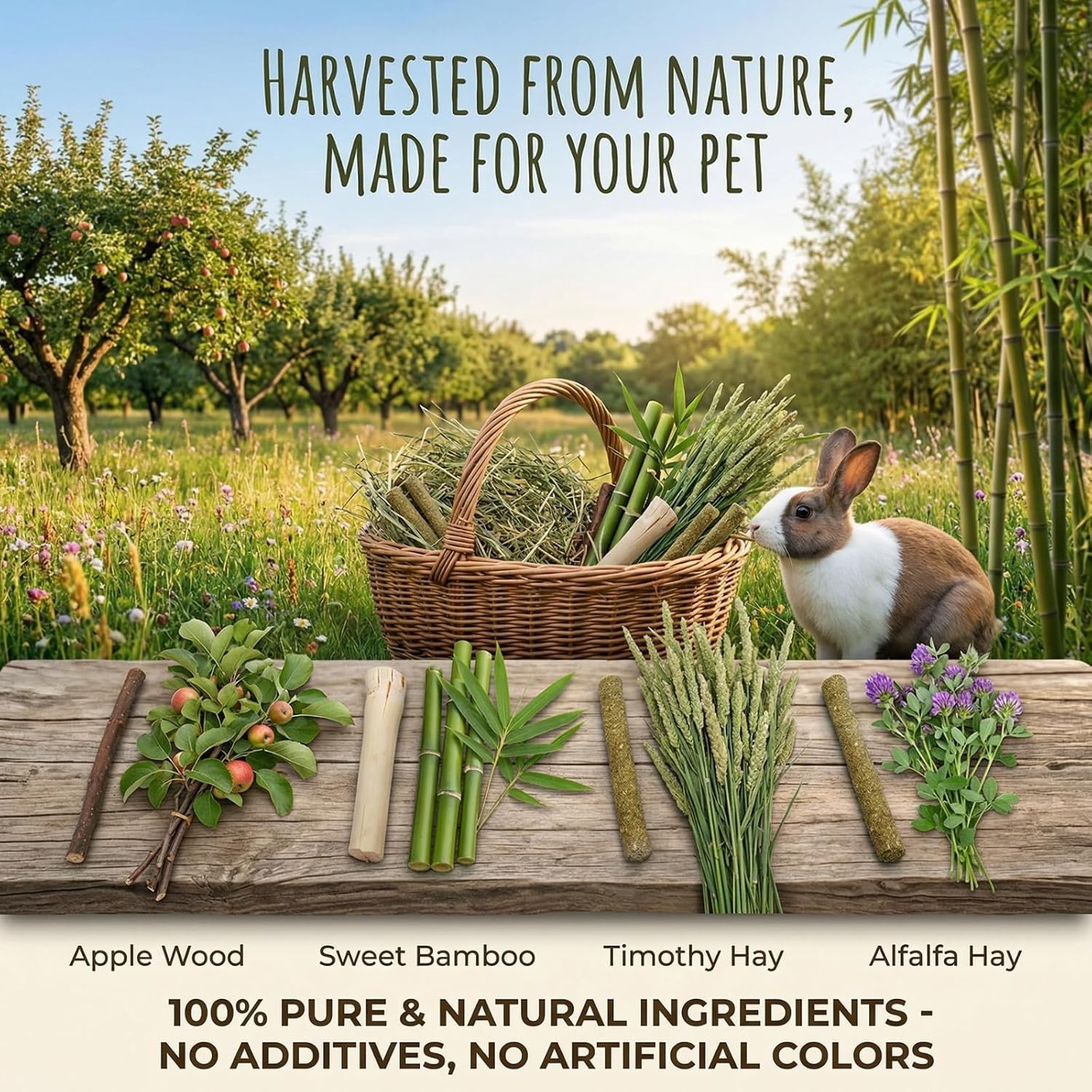 4-in-1-natural-bunny-chew-toys-sticks-rabbit-treat-apple-hay-bamboo-organic-4-blend-apple-branch-sweet-bamboo-timothy-hay-alfalfa-naturally-cleans-teeth-140g-resealable-pack