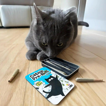 LIT LABS Catnip Joint - 5 Organic Pre-Rolls Papers to Fix a Bad Cattitude - Funny Cat Toy for Indoor Cats with Existential Dread9
