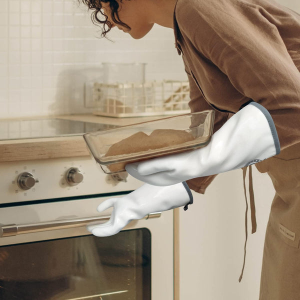 Silicone Oven Gloves, Heat Resistant Kitchen Oven Mitts, 1 Pair(8) | Food Grade, Waterproof, Easy Clean, Heat Proof, for Sourdough Baking, Kitchen Cooking, Grilling, Smoking, Frying, BBQ12