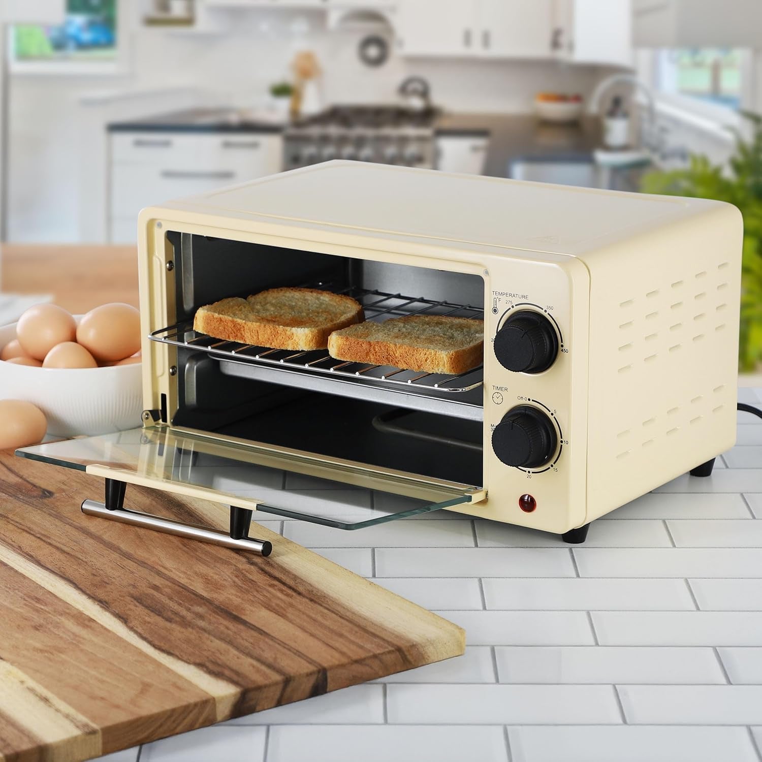 9-5-quart-electric-countertop-toaster-oven-compact-red-kitchen-oven-with-adjustable-temperature-quartz-heating-cream