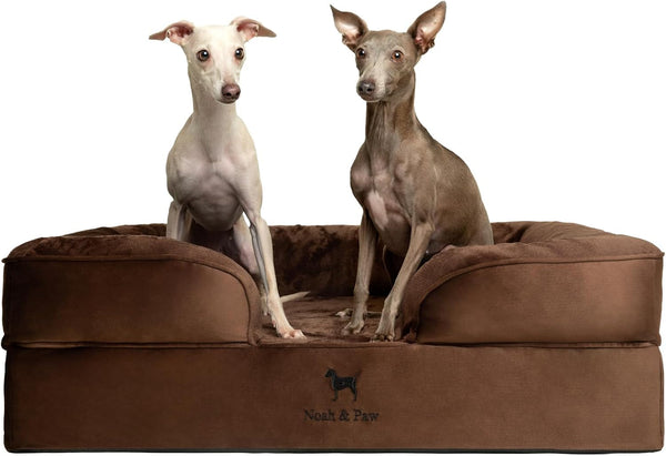 NOAH & PAW Large Dog Bed, 35X25X11 Inch, Orthopedic Dog Beds, Eggshell Memory Foam Infused with Cooling Gel, Inner Cover, Water Resistant, Machine Washable (Faux Leather)17