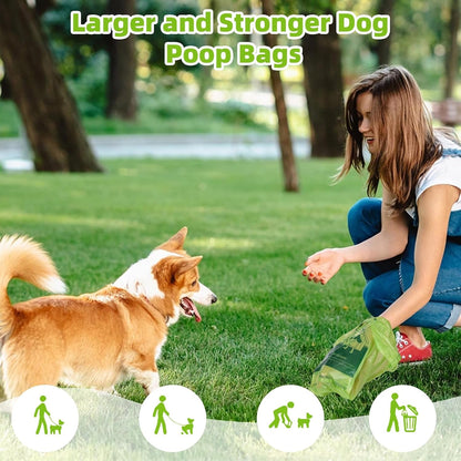 Poop Bags for Dogs, 200 Count Dog Poop Bags with Handles, Extra Thick Strong Leak Proof Doggie Waste Bag for Waste Refuse Cleanup, Outdoor Puppy Walking and Cats Litter6