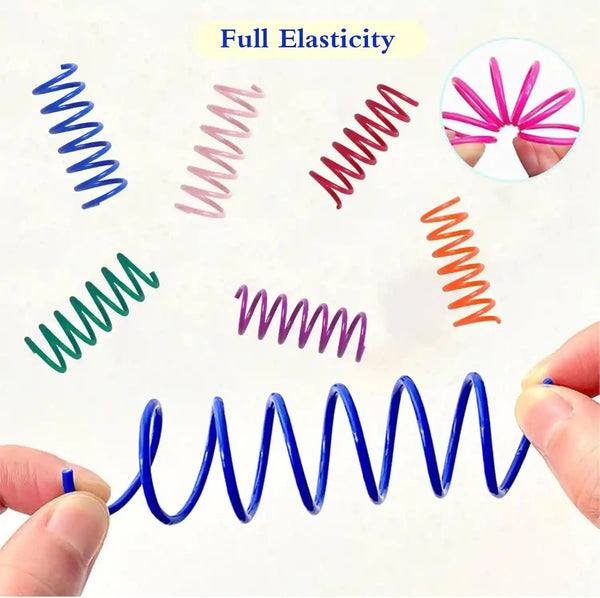 12PCS 12Colors Cat Spring Toys for Indoor Cats | Interactive Coil Springs for Self Play, Heavy Plastic Cat Spiral Spring, Hunting, Biting, Swatting Creative Kitten Toy.3